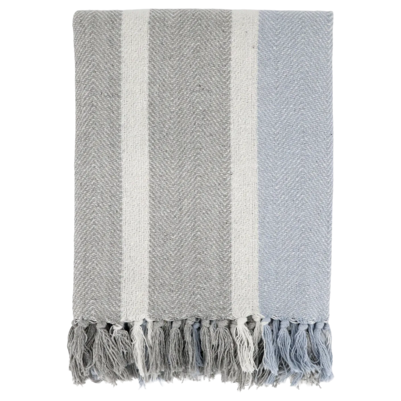 Aix Plaid grau/sky blue