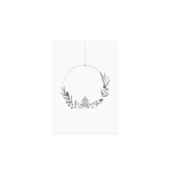 Aquarellkarte Christmas Wreath