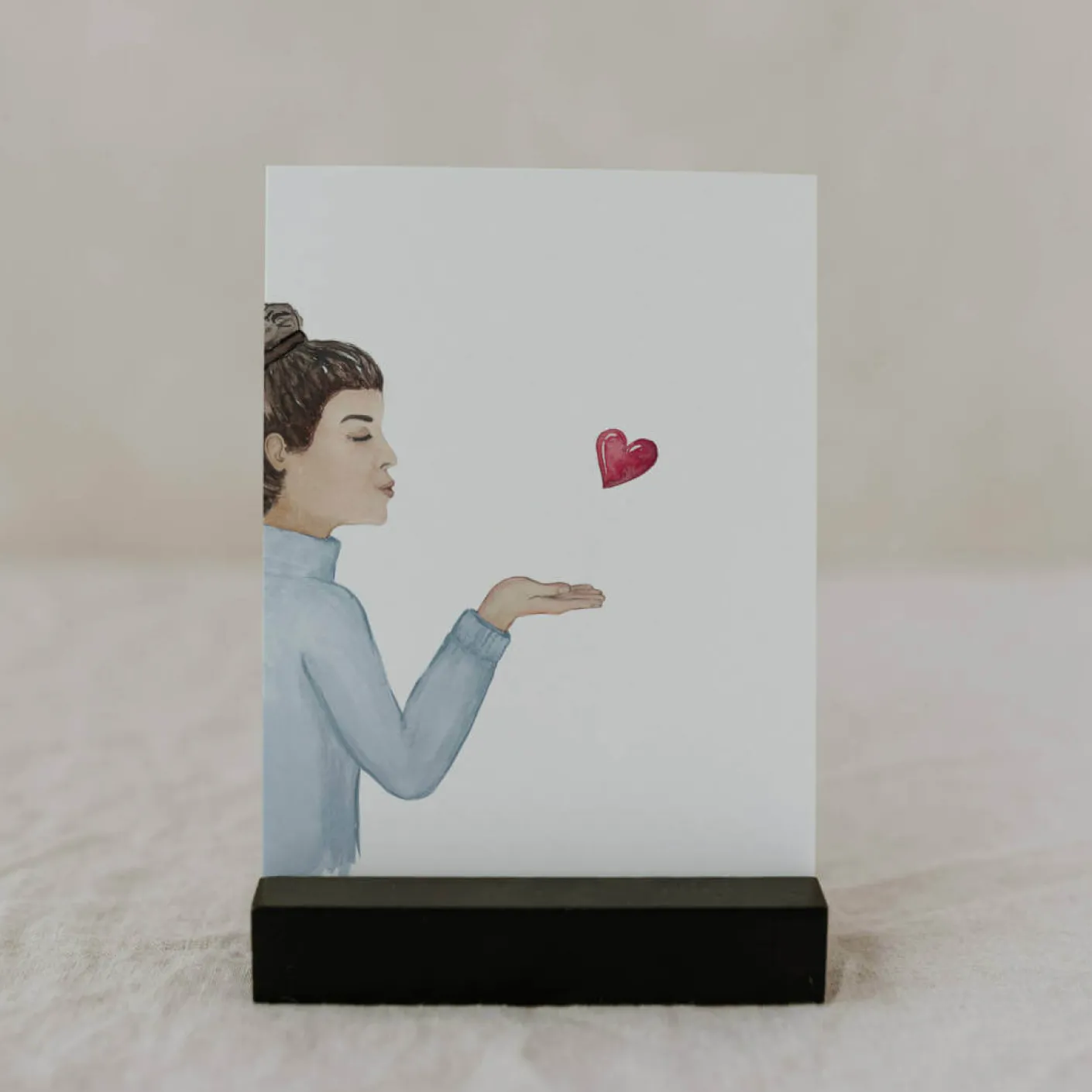 Aquarellkarte Kisses