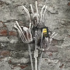 Distel Strauch weiß/braun