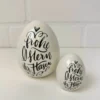 Ei weiß-schwarz
