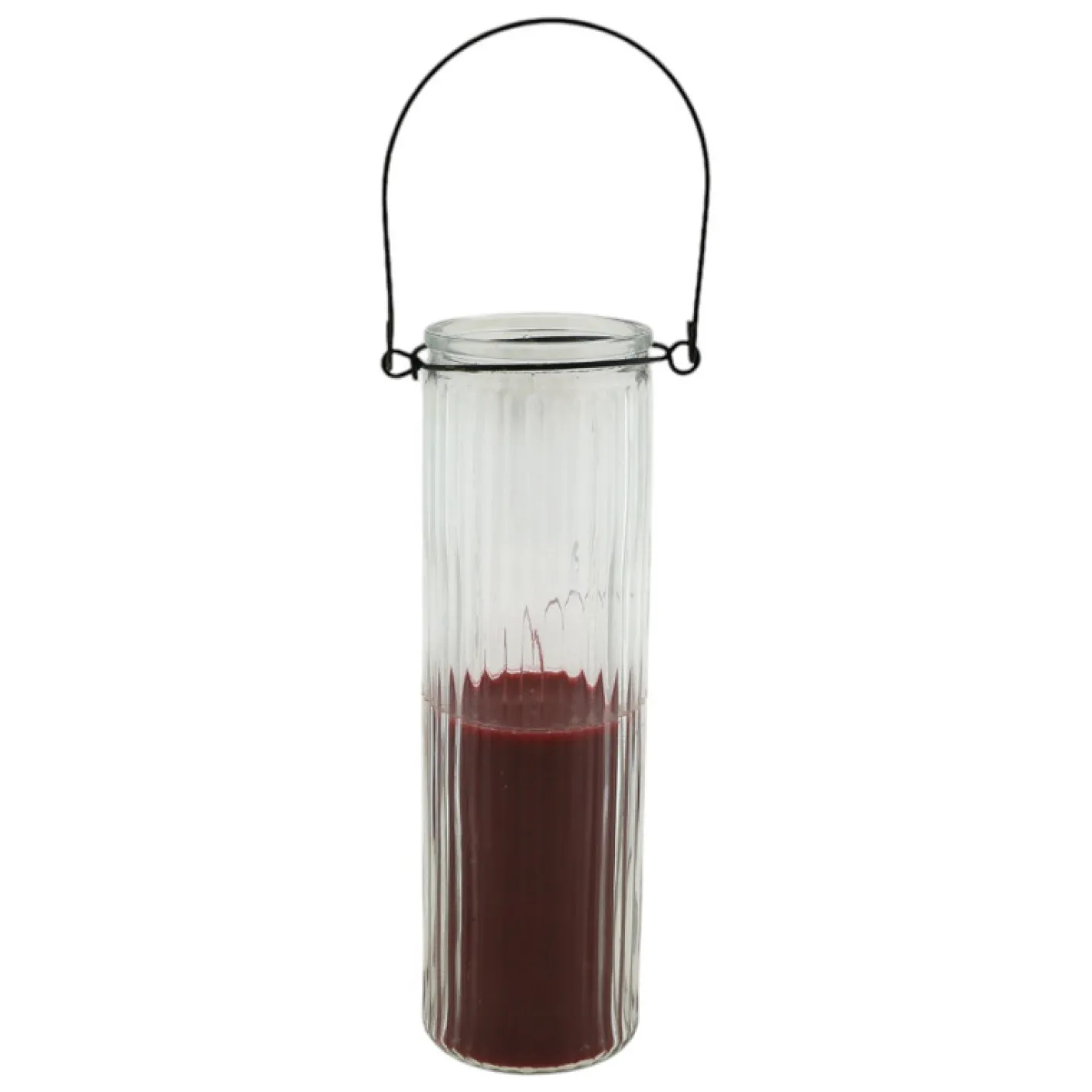 Kerze Dirk im Glas rot