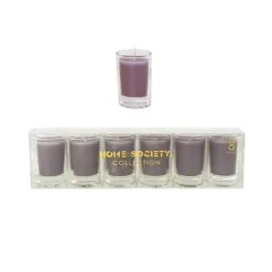 Kerze im Glas 6er-Set violett