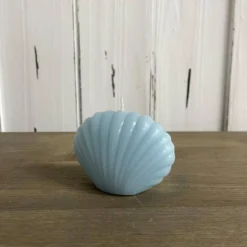 Kerze Muschel blau