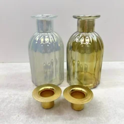 Kerzenhalter auf Glas Vase