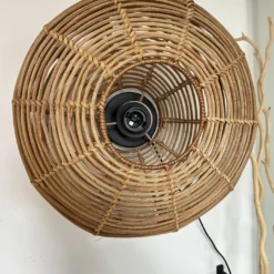 Rattan Wandleuchte