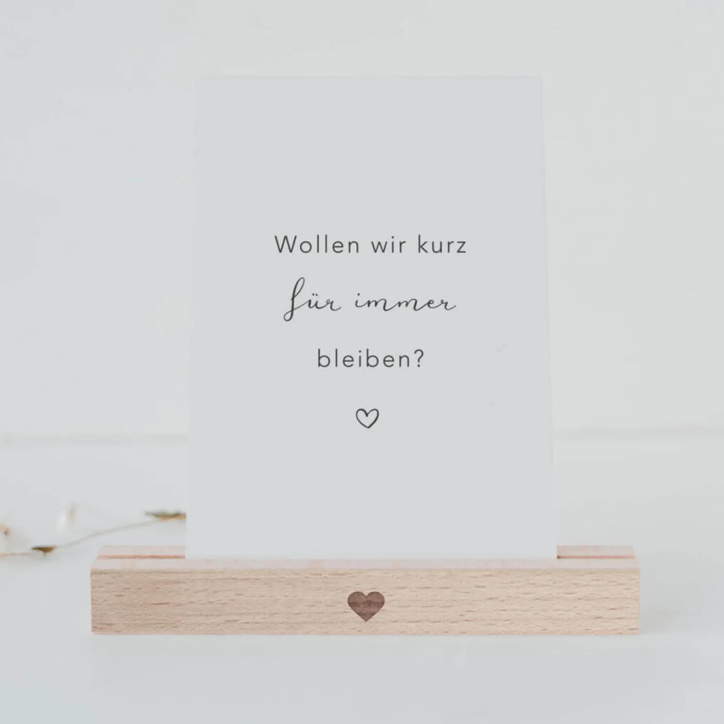 Spruchkarte “Für immer bleiben”