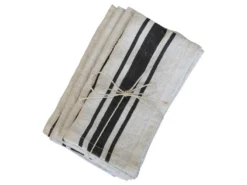 Stoff Serviette mit Streifen 4er-Set