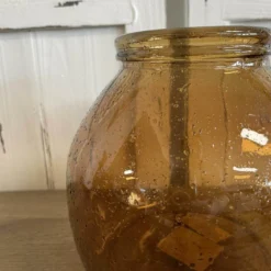 Vase recyceltes Glas dunkelbraun
