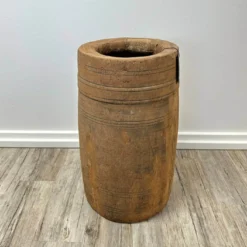 Vintage großer Holztopf Holzvase