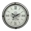 Wanduhr Metall schwarz/creme
