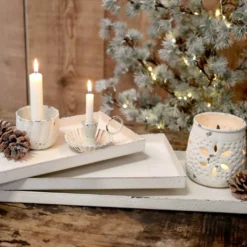 Windlicht antique creme