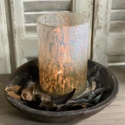 Windlicht Glas gold